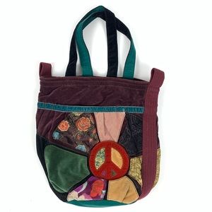 LUCKY BRAND FabricMulti Color Patchwork Boho Bag